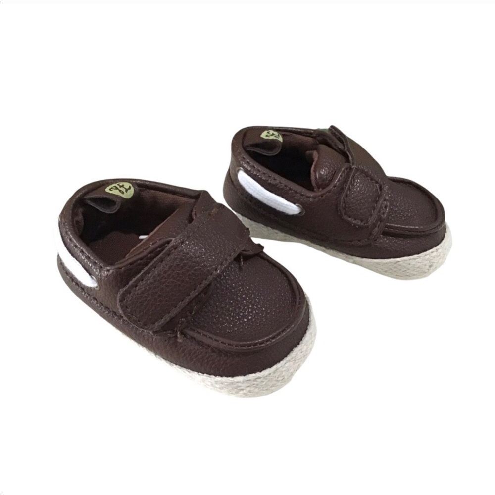 First Steps Baby Shoes Size 3-6 Months Brown Boat Shoe Style
